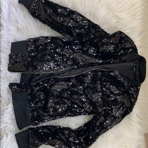 Black sequin jacket, worn once, like new